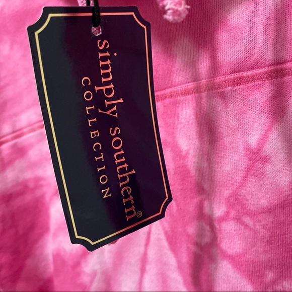 Simply Southern tie dye sweatshirt Pink Medium NWT - Picture 5 of 8